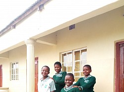 Girls posing at their newly self-contained hostels#promoting girl child education# 